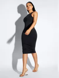 Phatkool Ultra-Sculpt Seamless Shaper Dress – Black, XS/S