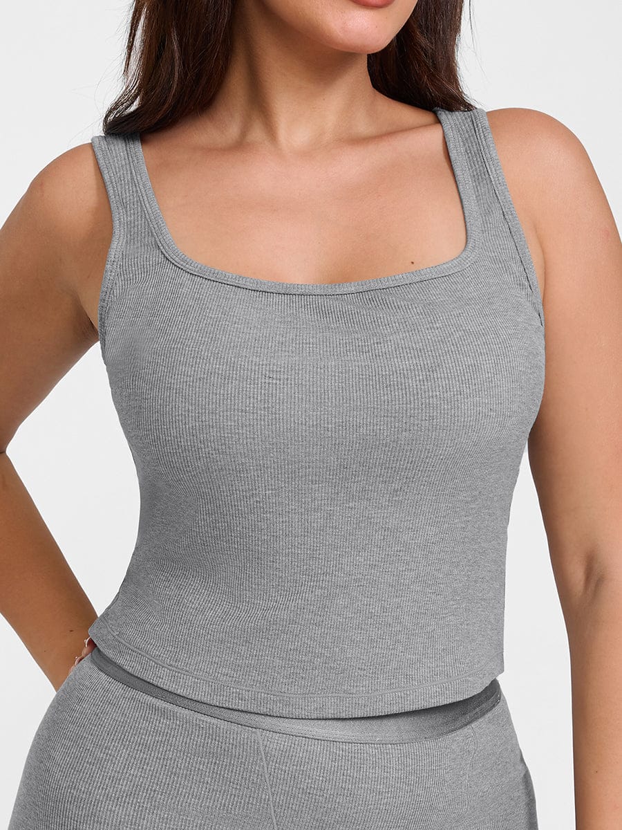 SoftFlow Ribbed Tank – Grey,  L