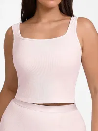 SoftFlow Ribbed Tank – Pink, XL