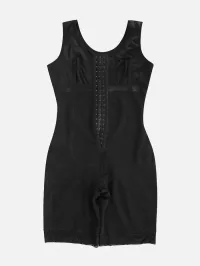 Post-Surgical Tummy Control Body Shaper with Chest Support – Black, 3XL