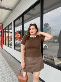V04- เสื้อยืดคอกลม แถบแขน – Image 4