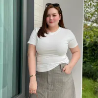 V05- เสื้อยืด คอกลม สวมใส่ง่ายผ้านุ่มสบายผิว – Image 4