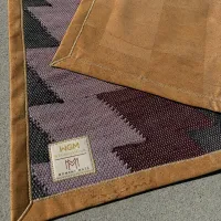 Original WEGeniusMinds Moment Mat – Mauve Handwoven Meditation Mat with Cork Base – Image 4