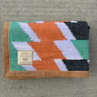 Original WEGeniusMinds Moment Mat - Orange Handwoven Meditation Mat with Cork Base – Image 4