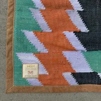 Original WEGeniusMinds Moment Mat - Orange Handwoven Meditation Mat with Cork Base – Image 3