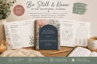 Be Still & Know | 30-Day Christian Devotional Journal for Peace, Prayer & Renewed Faith – Image 1
