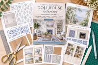 Coastal Botanical Hamptons Dollhouse Printable Interiors Bundle | 1:12 Scale Wallpaper, Flooring, Murals, Rugs & Miniature Home – Image 1