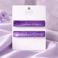 Shimmering Purple Hair Clip – Thin Rectangle 