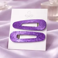 Shimmering Purple Hair Clip – Triangle