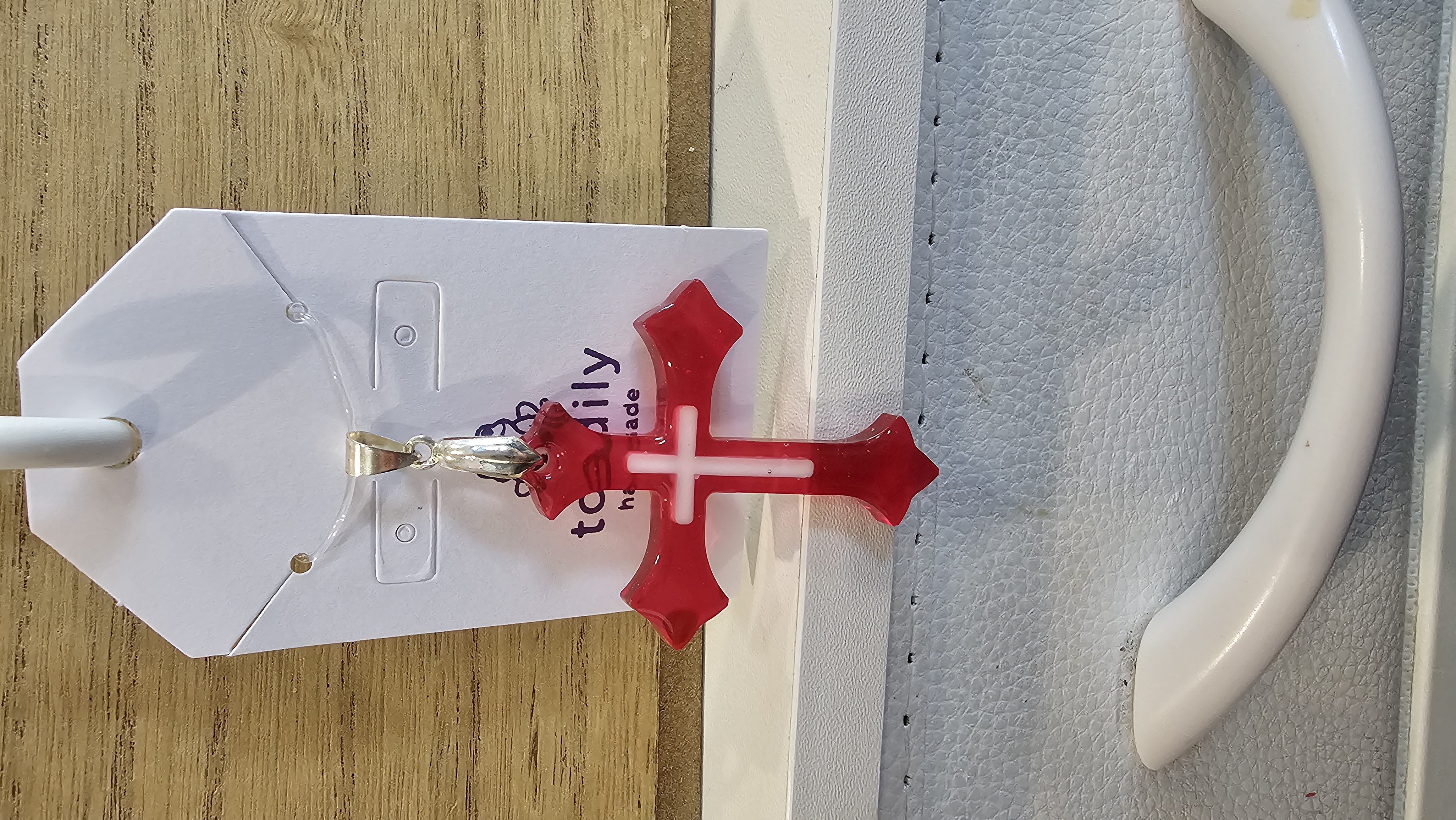 The Crimson Covenant Cross – Scalloped Edge, None