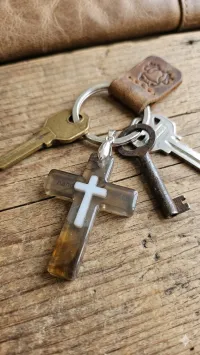 The Refined Spirit – Squared Edge , Silver Key Chain 