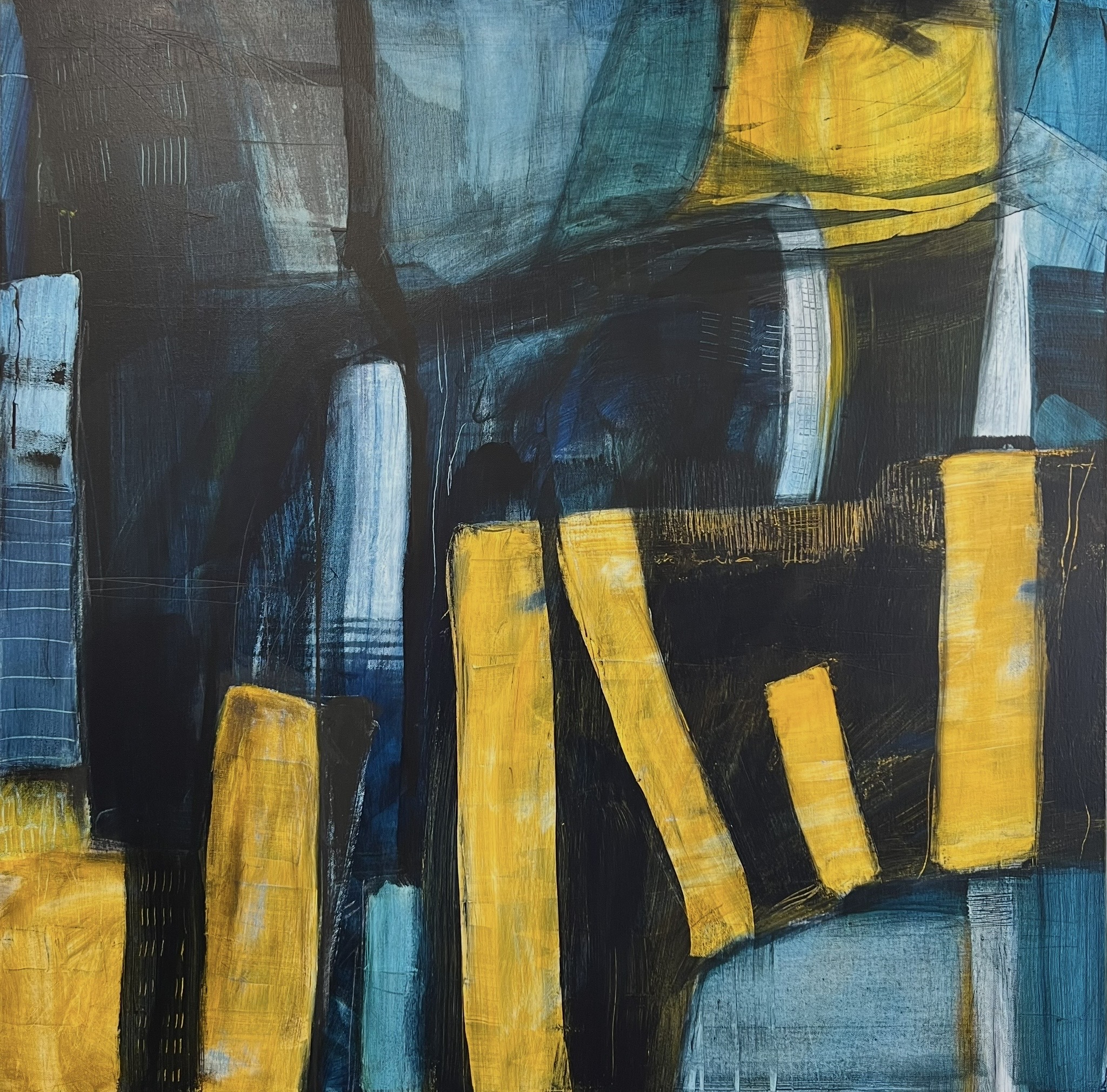 Abstract Harbour,  100cm x 100cm – Image 1