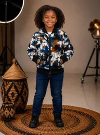 Kids Abstract Print Bomber Jacket Age 6/7 – 6/7