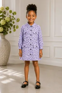 Leopard Print Cargo Shirt Dress – 6/7