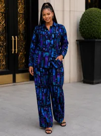 Ankara Two Piece Set African Print Shirt and Trousers – 18