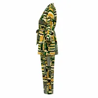 Geometric Green and Gold Kimono Set – Image 2