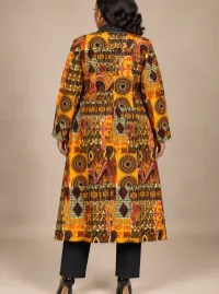 Jajex Heritage Beaded Ankara Longline Jacket – Image 3