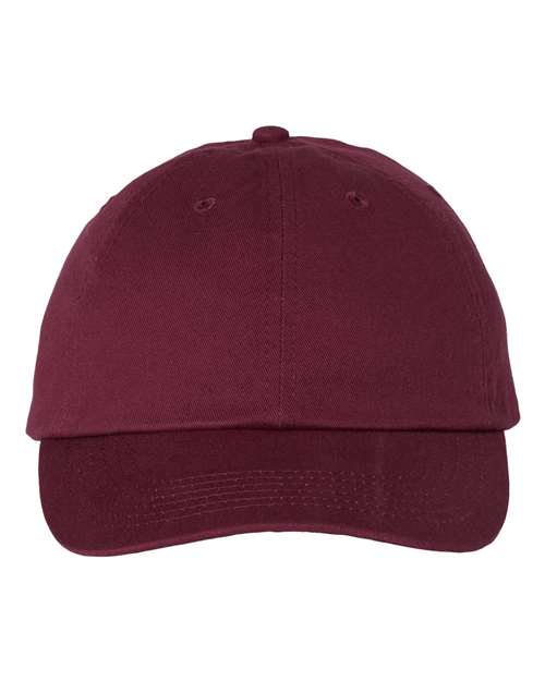 Bio-Washed Classic Dad Hat – Maroon, Adjustable