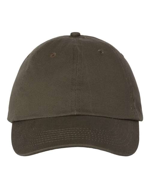 Bio-Washed Classic Dad Hat – Olive, Adjustable