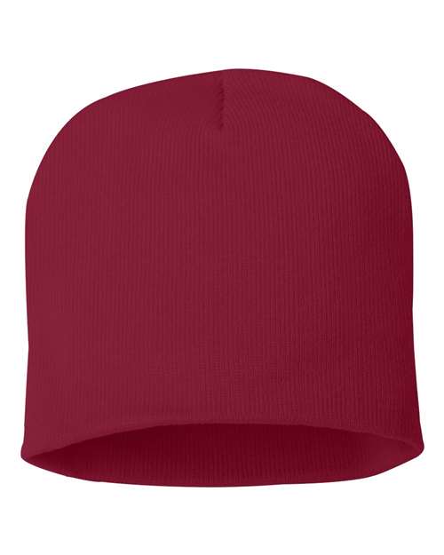 8" Beanie – Cardinal, One Size