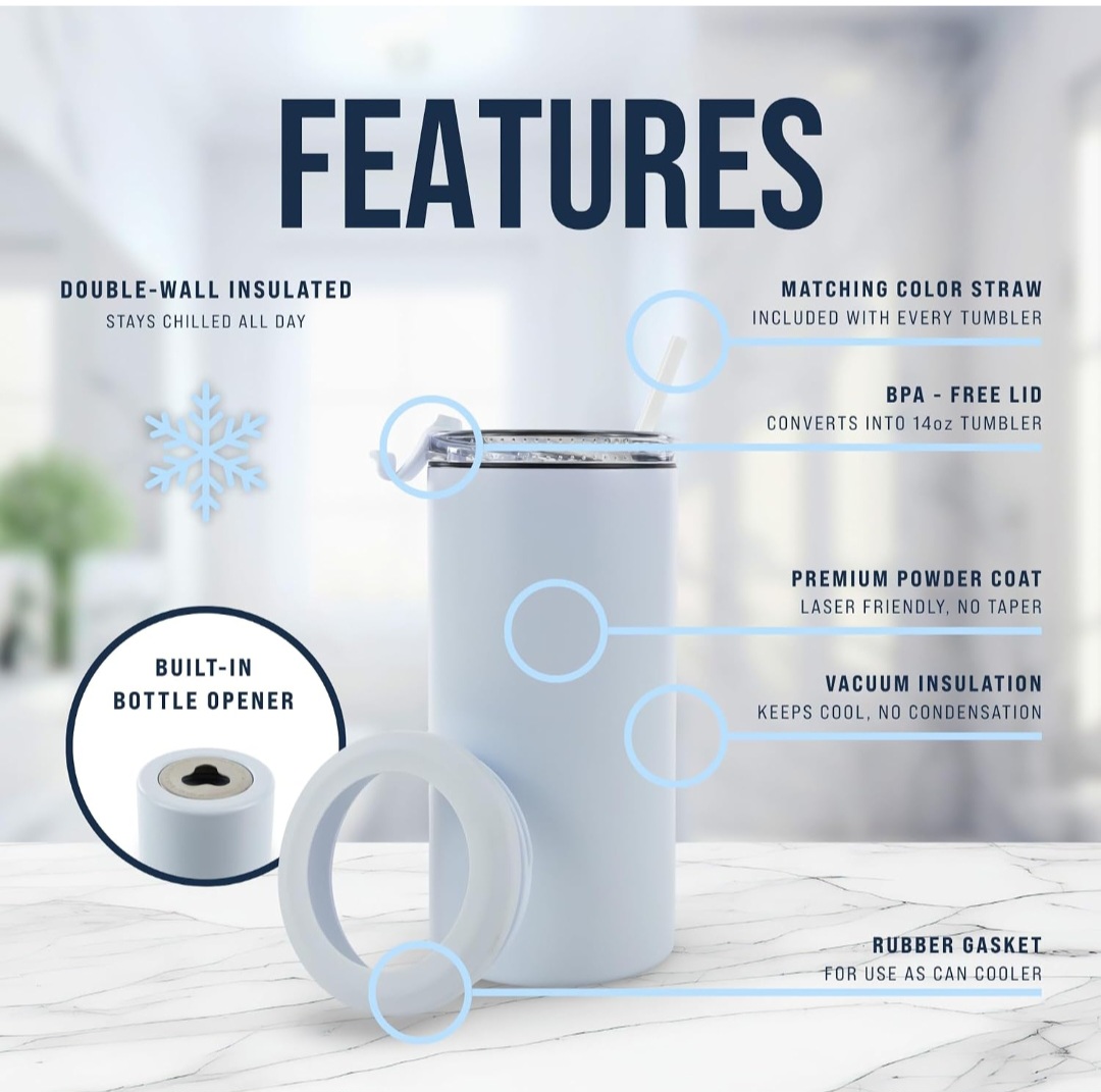 4 in 1 tumbler with bottle opener – Image 2