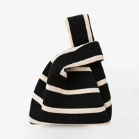 Noir Stripe Handbag – Image 1