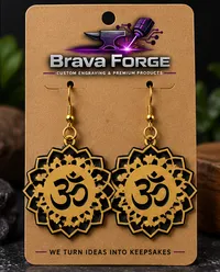 Earrings – Gold Om Symbol