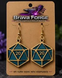 Earrings – Green D&D
