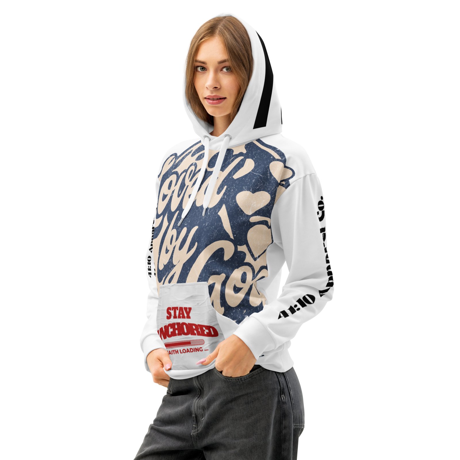 All-Over “God Is With Me” Hoodie – Image 11