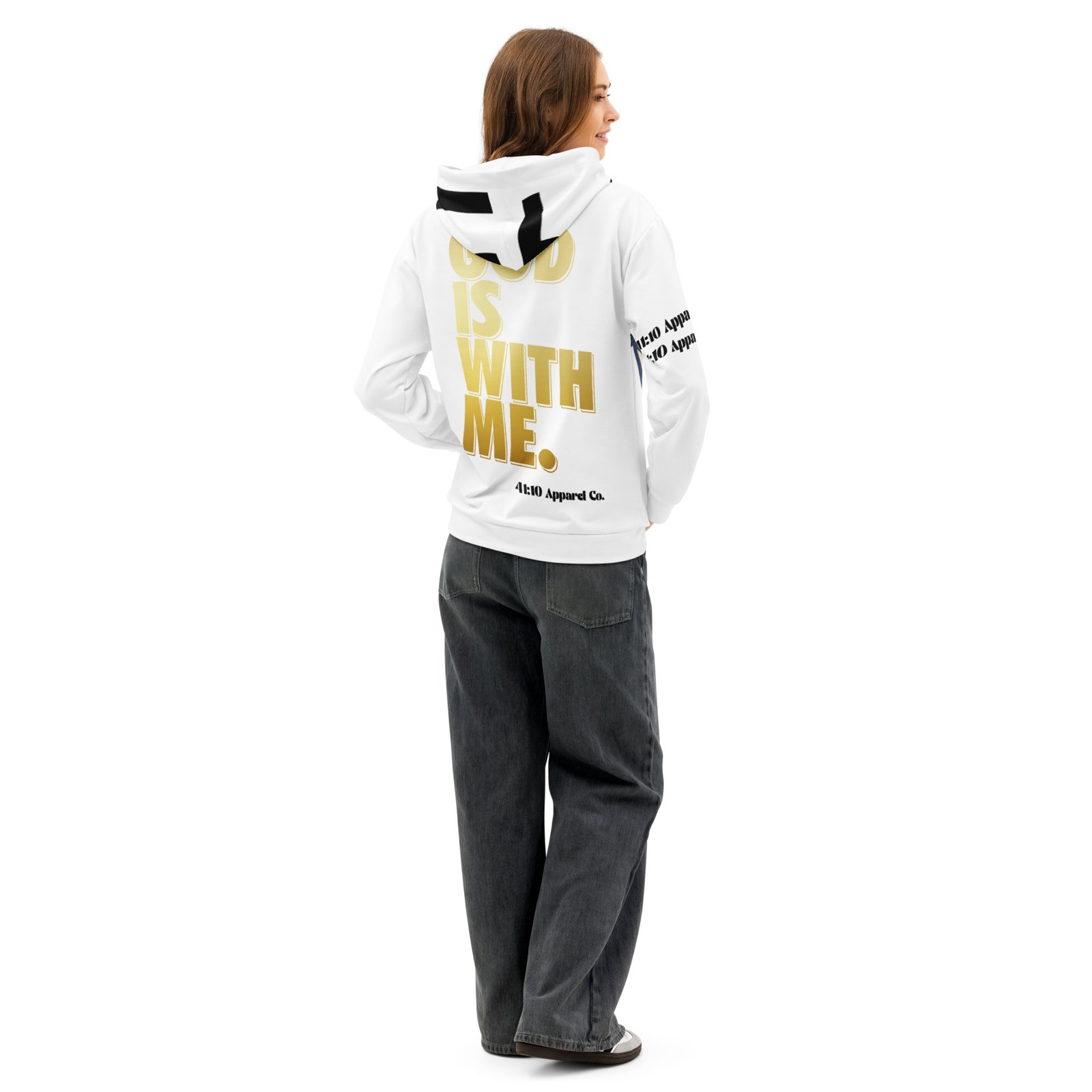 All-Over “God Is With Me” Hoodie – Image 10