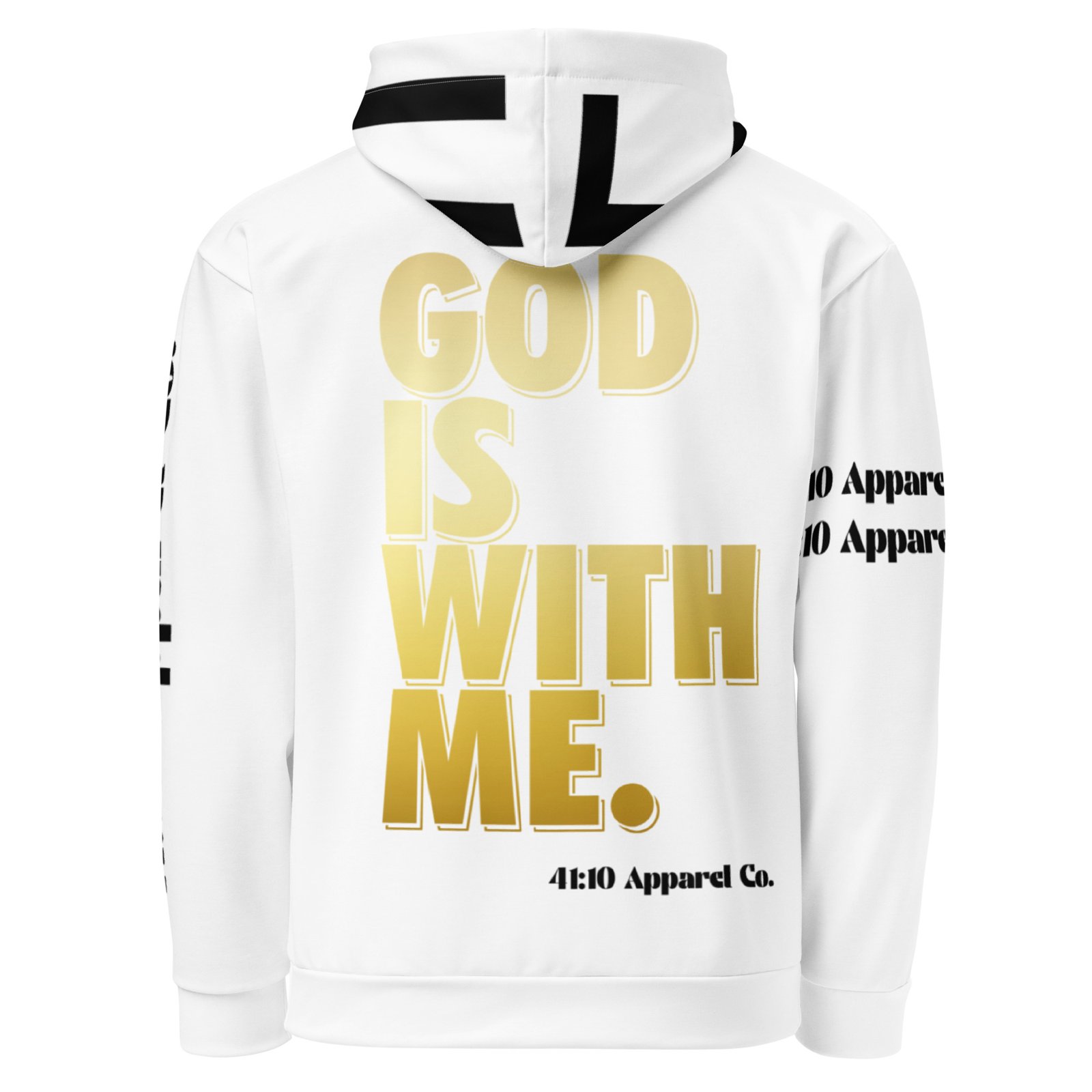 All-Over “God Is With Me” Hoodie – Image 4