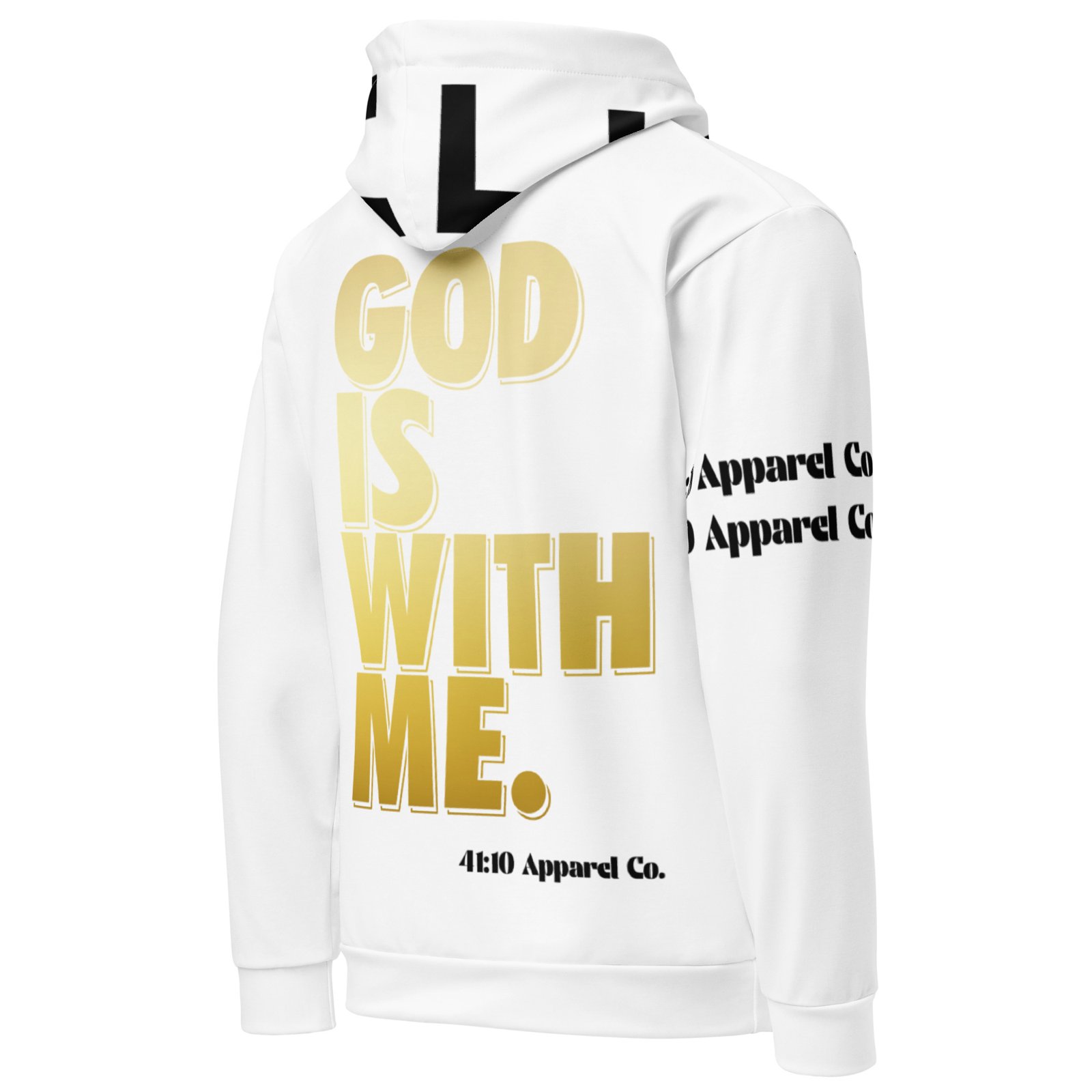 All-Over “God Is With Me” Hoodie – Image 3
