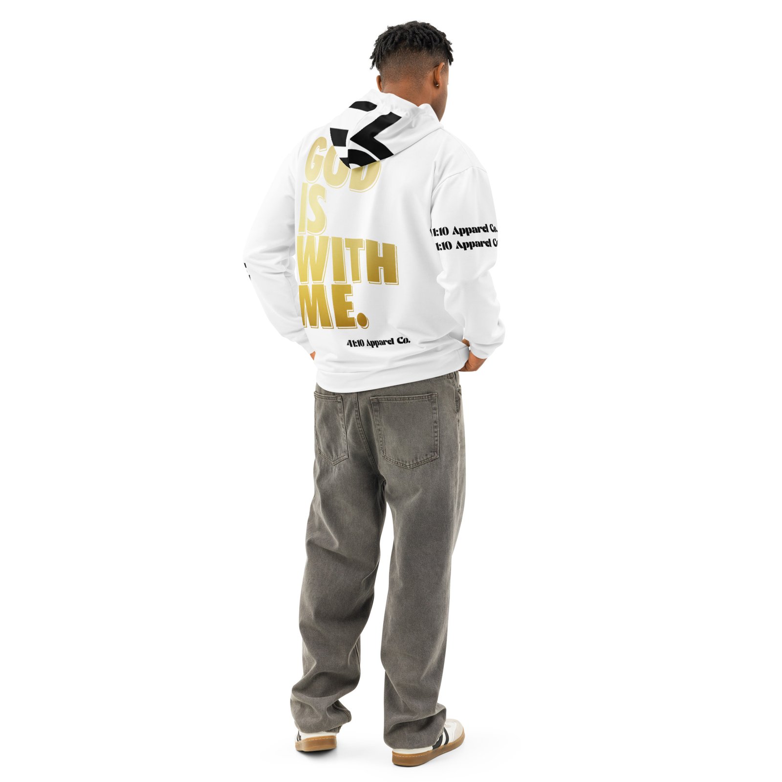 All-Over “God Is With Me” Hoodie – Image 7