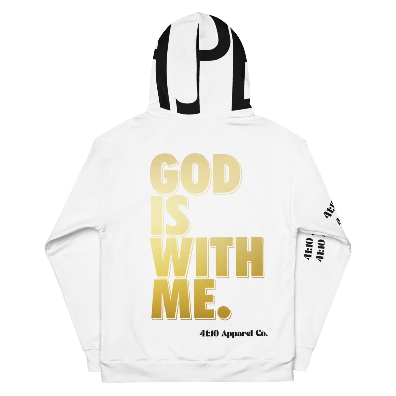 All-Over “God Is With Me” Hoodie – Image 2