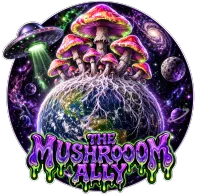The Mushroom Ally — Black Tee – Image 2