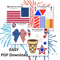 4th of July Craft Bundle for Kids | Patriotic Cut and Paste Activities | Independence Day Printable | Preschool Summer Crafts – Image 4