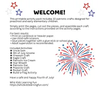 4th of July Craft Bundle for Kids | Patriotic Cut and Paste Activities | Independence Day Printable | Preschool Summer Crafts – Image 2