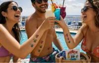 Drinking Around The Ship™ — Cruise Drinking Game Temporary Tattoos – Image 1