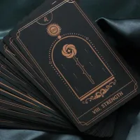 Fortuna Tarot Deck Emerald Anima | Minimalistic Cards Gold Foil 78 Cards | Oracle Cards | Beginners and Experts with GuideBook – Image 2