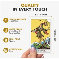 Wyspell Classic Tarot Deck Light - Authentic with Enhanced Artwork & 100-Page Guidebook for Beginners – Image 5