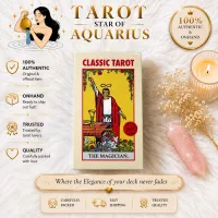 Wyspell Classic Tarot Deck Light - Authentic with Enhanced Artwork & 100-Page Guidebook for Beginners – Image 1