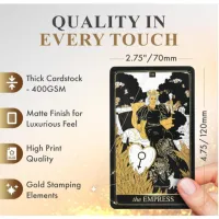 Wyspell Classic Tarot Cards with Guide Book - Authentic 78 Card Deck with Major & Minor Arcana, Black & Gold Design, 200 Page G – Image 4