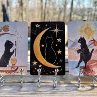 Cat Folk Tarot Gold Bridge Size with pouch by Libra Moons – Image 3