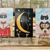 Cat Folk Tarot Gold Bridge Size with pouch by Libra Moons – Image 4