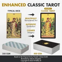 Wyspell Classic Tarot Deck Dark- Authentic with Enhanced Artwork & 100-Page Guidebook for Beginners – Image 4