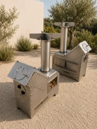Mini Portable Wood Stove – Stainless Steel – Image 1