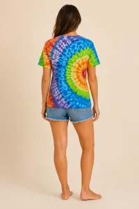 Sunwheel Rainbow Tie-Dye T-Shirt #T-415 – Image 2