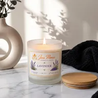 Lavender Natural Coconut Wax Candle – 8 oz – Image 1