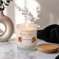 Strawberry Natural Coconut Wax Candle – 8 oz – Image 1