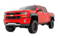Rough Country Pocket Fender Flares | GBA Black (14-18 Chevy Silverado 1500/ 15-19 2500HD | 6'7" & 8' Bed) F-C11412B-GBA – Image 4